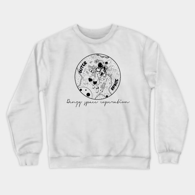 Outer Space Crewneck Sweatshirt by DR BLACK